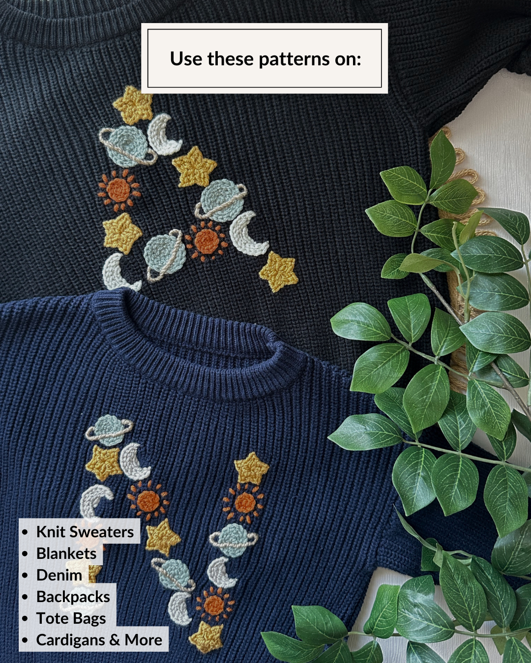 Galaxy Letter Embroidery Patterns (Digital Download)