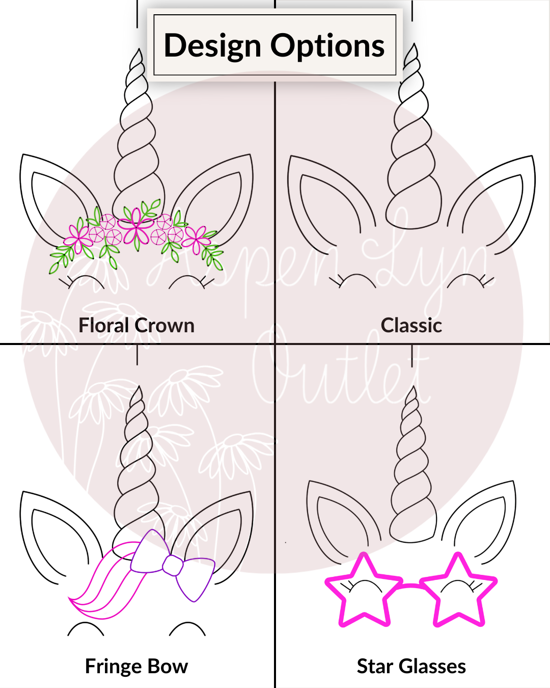 Unicorn Face Embroidery DIY Kit