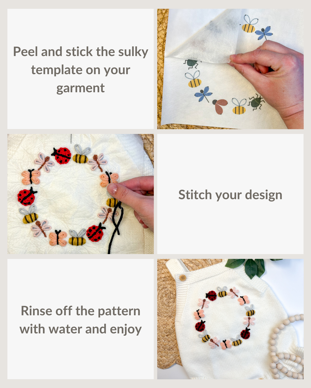 Bug Embroidery Patterns (Digital Download)