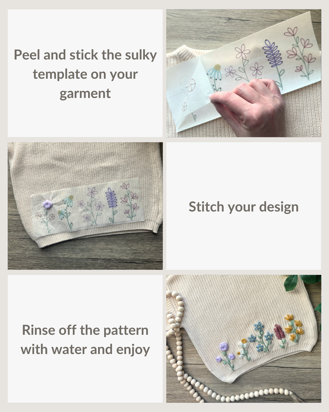 Wildflower Sweater Embroidery DIY Kit