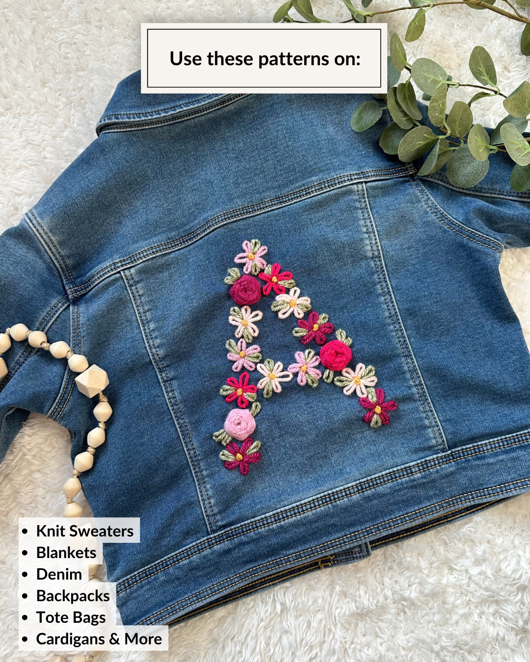 Floral Letter Embroidery Patterns (Digital Download)