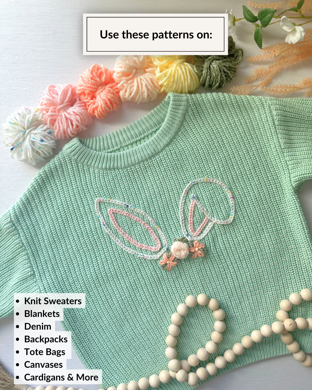 Easter Bunny Face Embroidery Pattern (Digital Download)