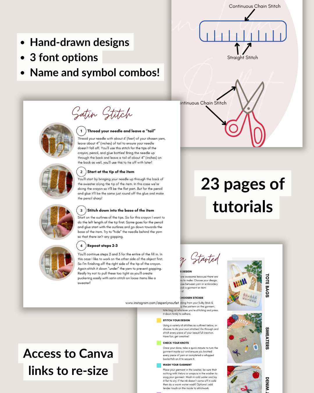 Digital Back to School Collection & Font Patterns