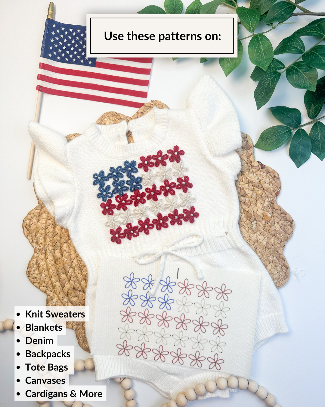 Flag Embroidery Patterns (Digital Download) - & Non-American Flags!