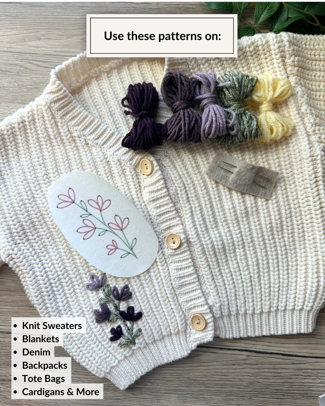 Wildflower Sweater Embroidery DIY Kit