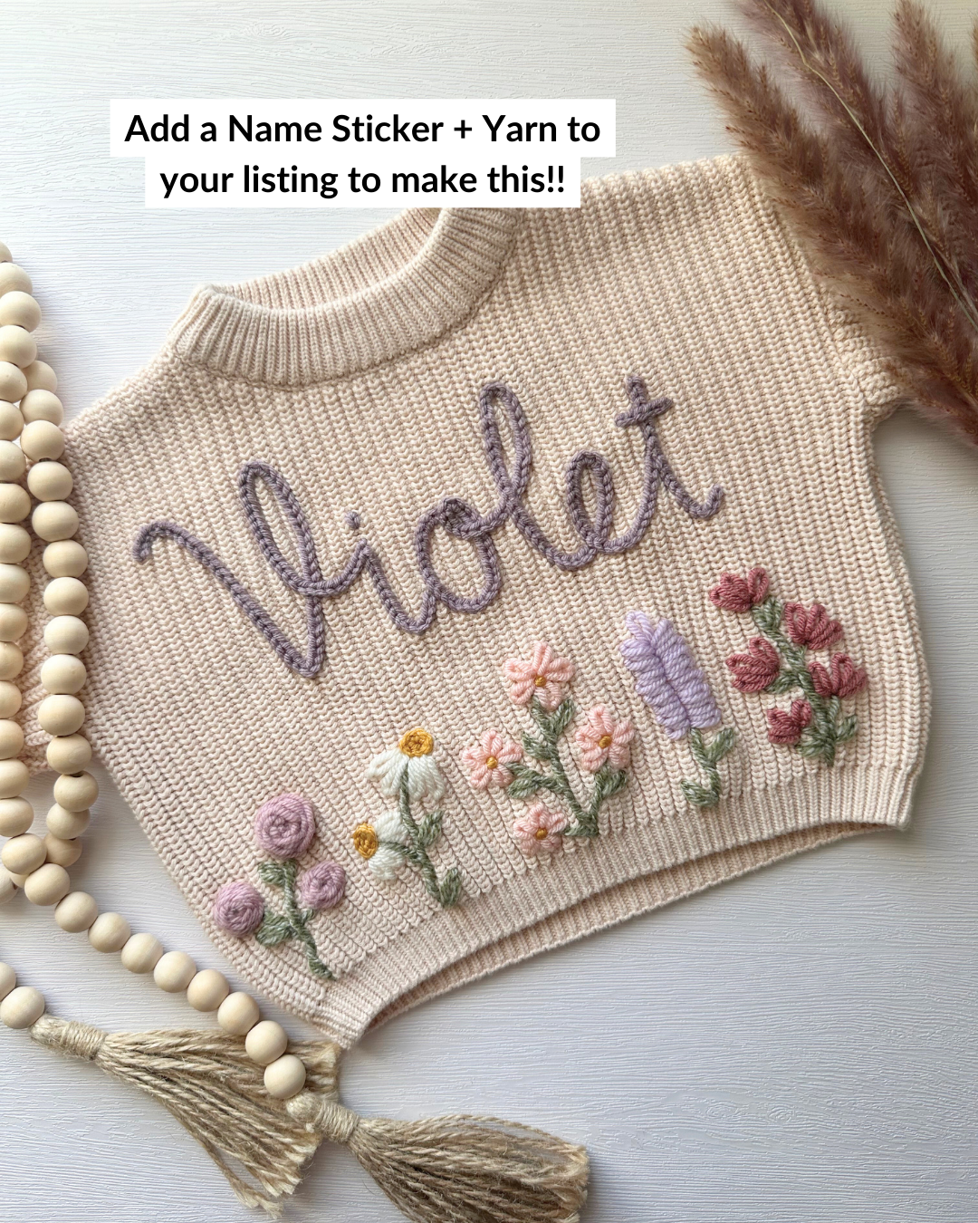 Wildflower Sweater Embroidery DIY Kit