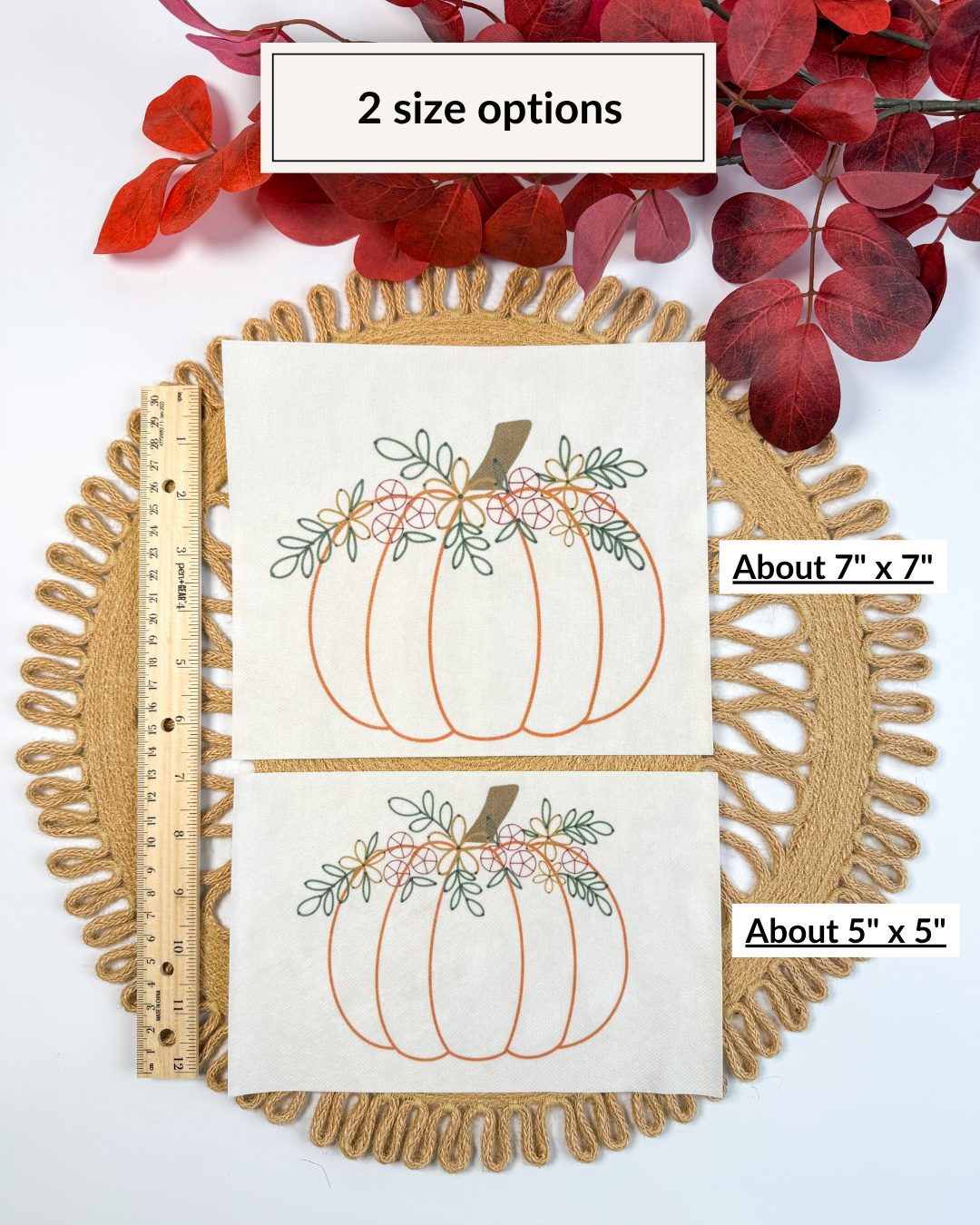 Fall Pumpkin Embroidery DIY Kit
