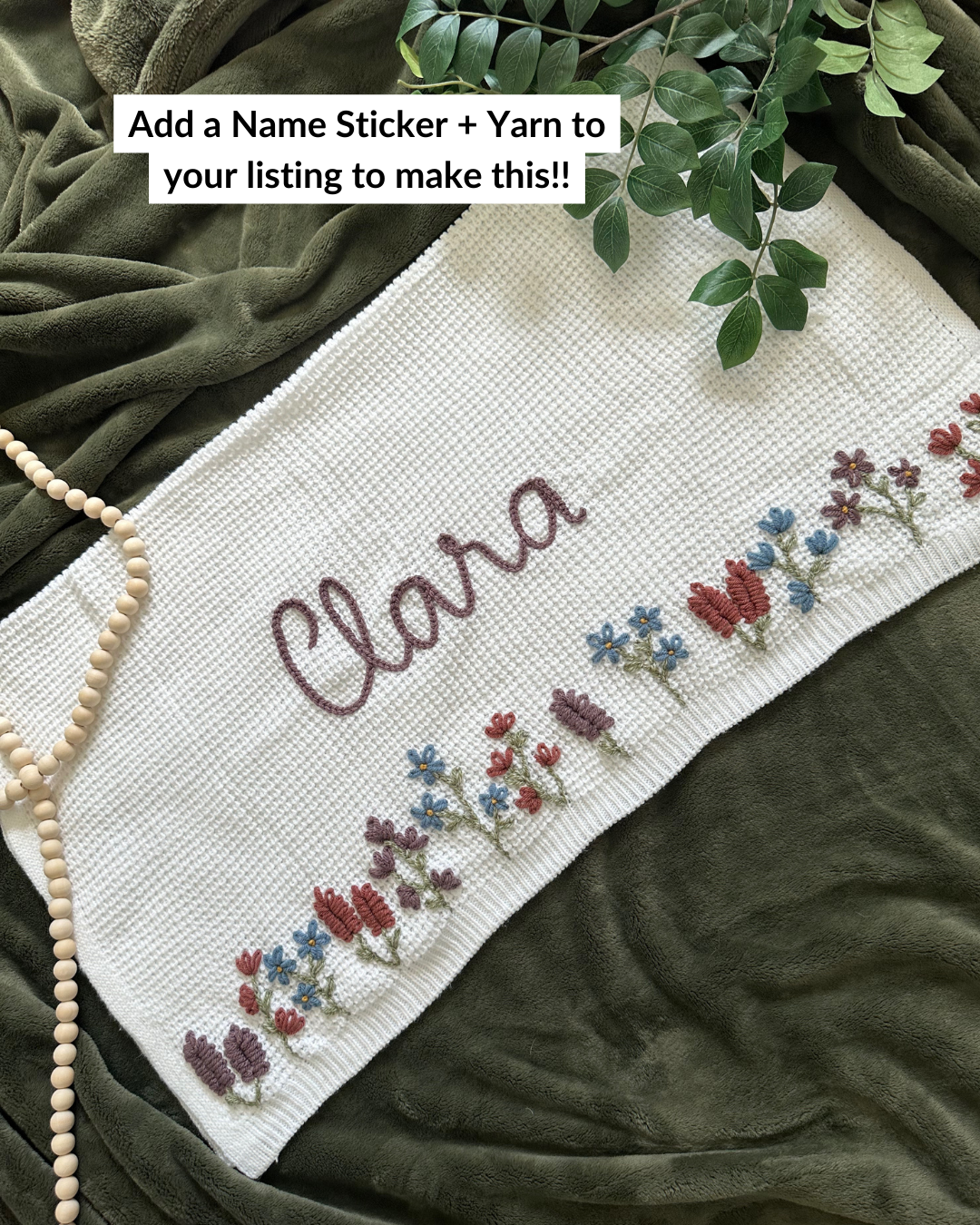 Wildflower Blanket Embroidery DIY Kit