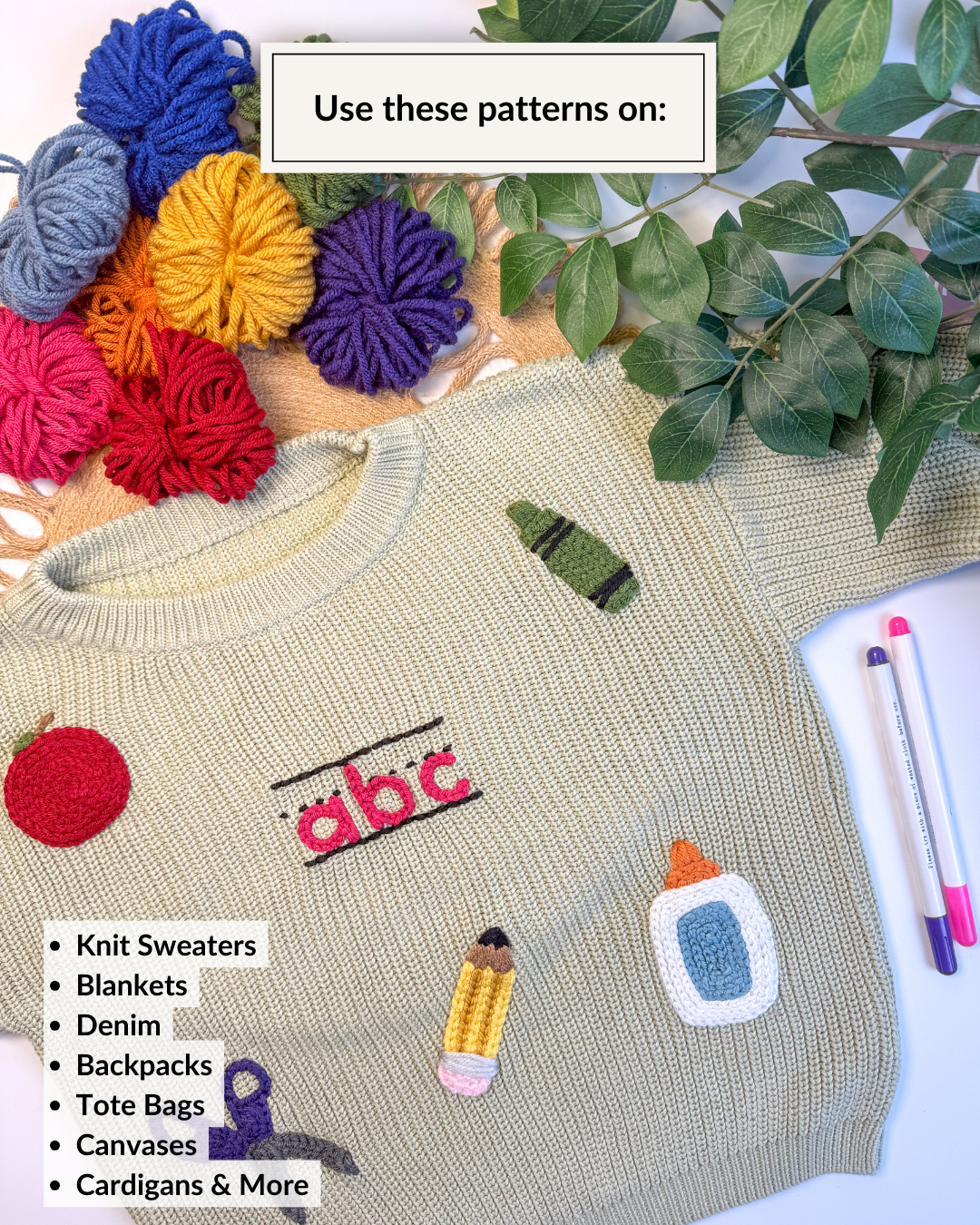 Digital Back to School Collection & Font Patterns