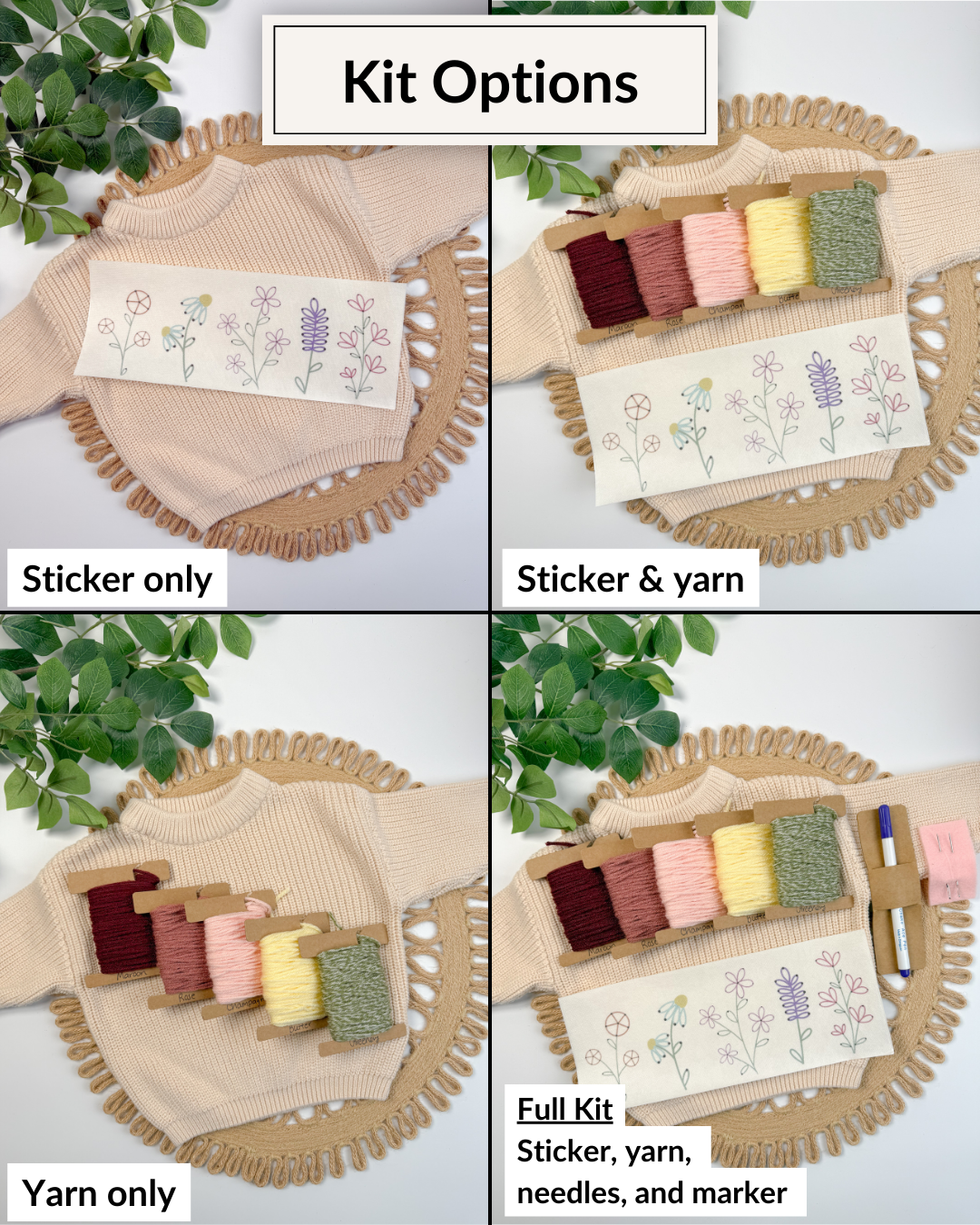 Wildflower Sweater Embroidery DIY Kit