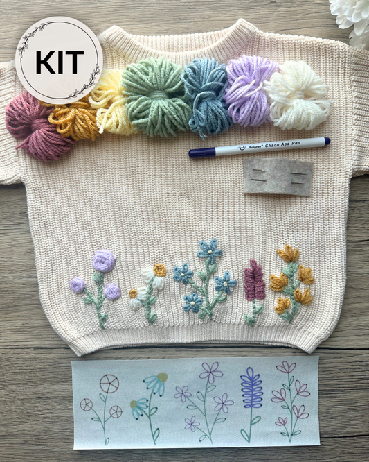 Wildflower Sweater Embroidery DIY Kit