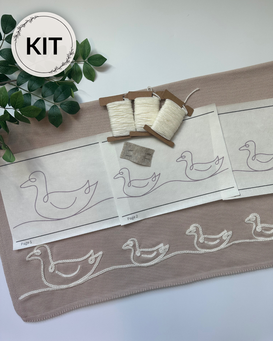 Animal Line Drawings DIY Kit - Ducks, Bears, and Elephants