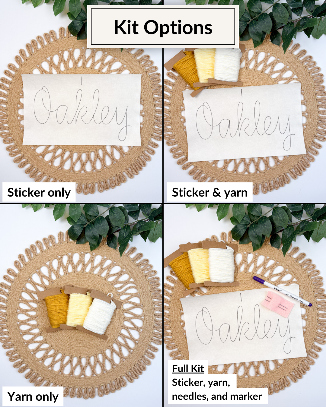 Name/Words Embroidery DIY Kit